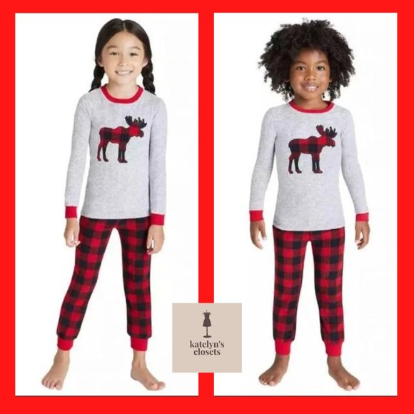 NWT Eddie Bauer Moose 2-Piece Pajama Set, Size 3T - Picture 1 of 3